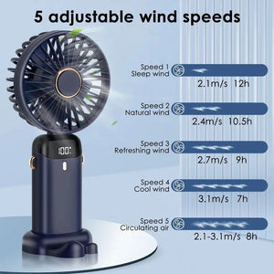 CoolBreeze™ Flex – Foldable Neck Hanging Fan with 5-Speed Air Boost