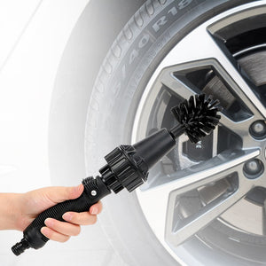HydroSpin™ – Water-Powered Rotary Cleaning Brush with Spray Function