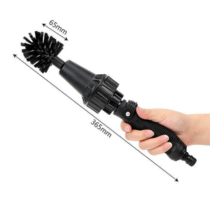 HydroSpin™ – Water-Powered Rotary Cleaning Brush with Spray Function