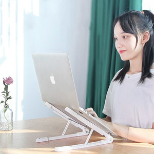 LiftEase™ – Adjustable Folding Laptop Stand with Cooling Support