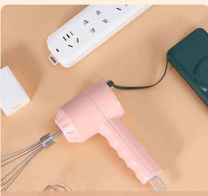 Mini Wireless Electric Egg Beater & Milk Frother – 3 Speed USB