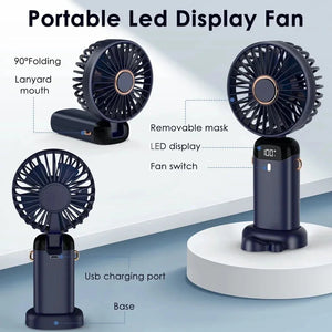 CoolBreeze™ Flex – Foldable Neck Hanging Fan with 5-Speed Air Boost